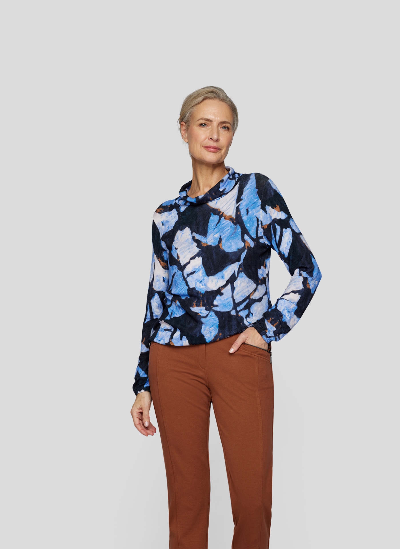 Rabe Langarmshirt, mit Allover-Print und Stehkragen Rabe Langarmshirt, mit Allover-Print und Stehkragen von Rabe