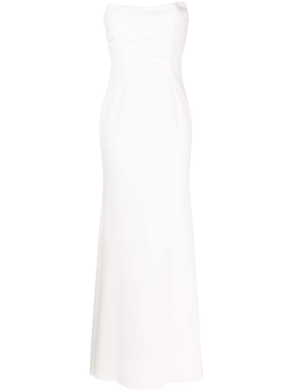 Rachel Gilbert Arlo strapless flared gown - White von Rachel Gilbert