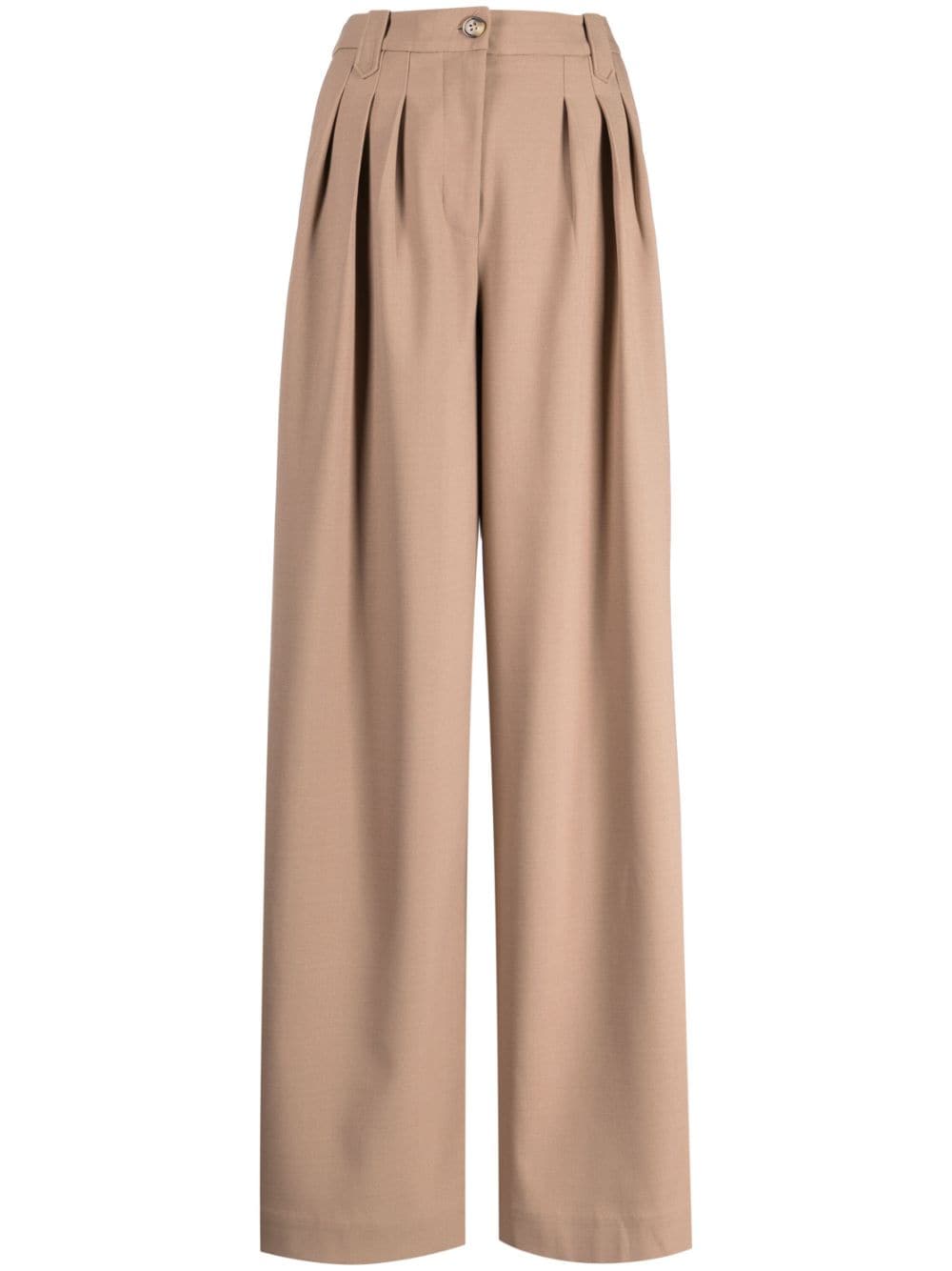 Rachel Gilbert Brae pleated wide-leg trousers - Neutrals von Rachel Gilbert