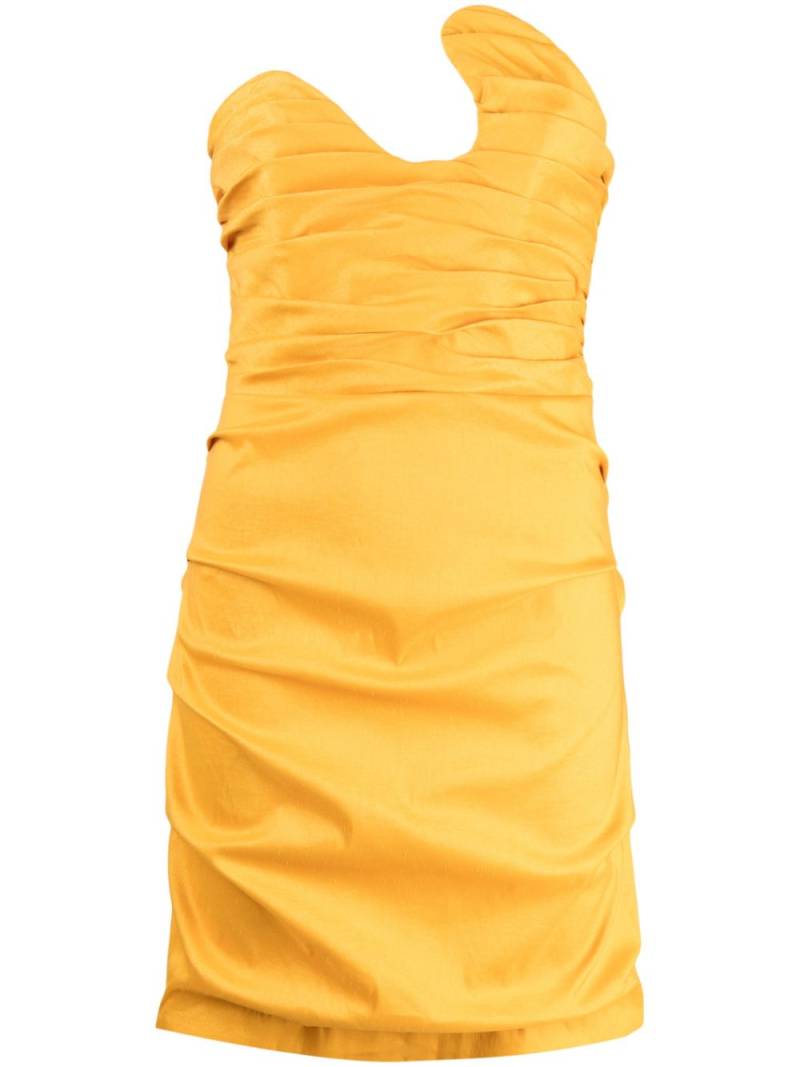 Rachel Gilbert Cheri ruched strapless minidress - Yellow von Rachel Gilbert