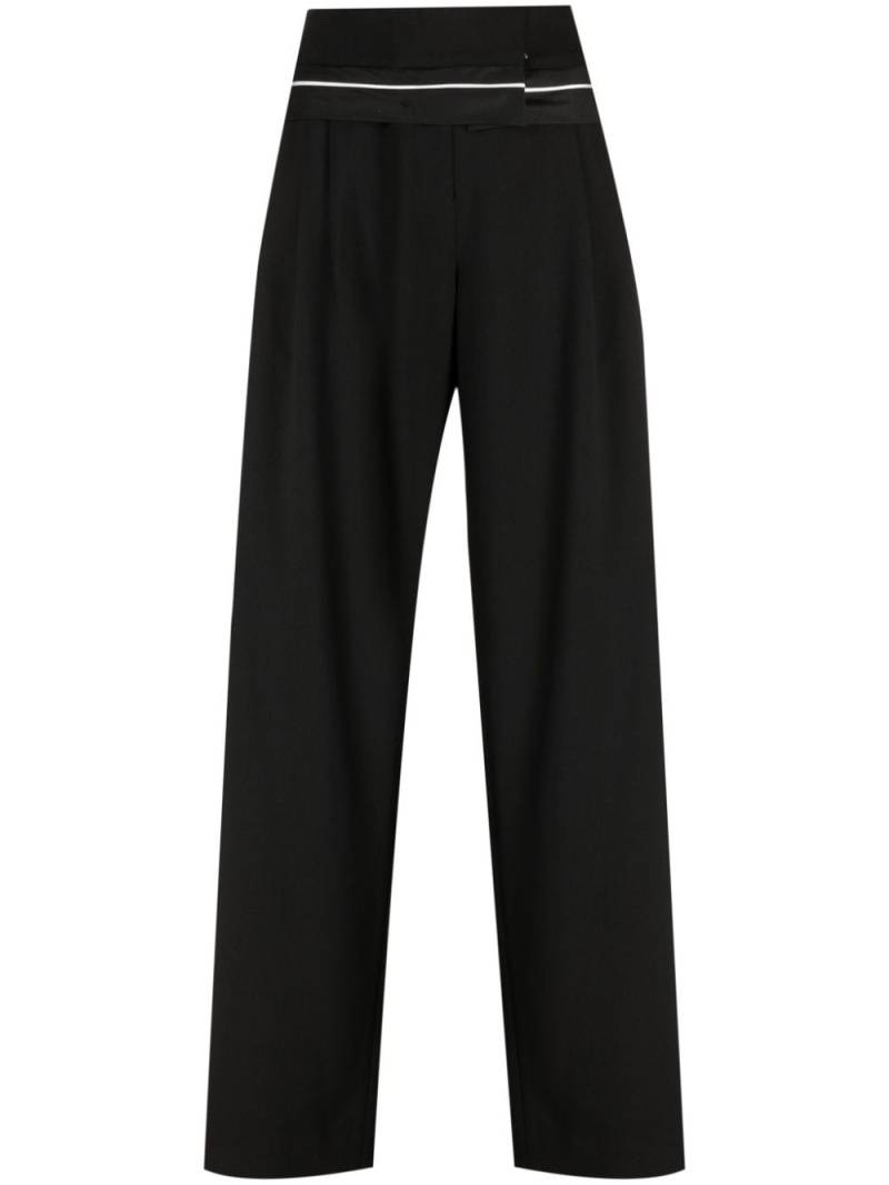 Rachel Gilbert Dani striped straight-leg trousers - Black von Rachel Gilbert