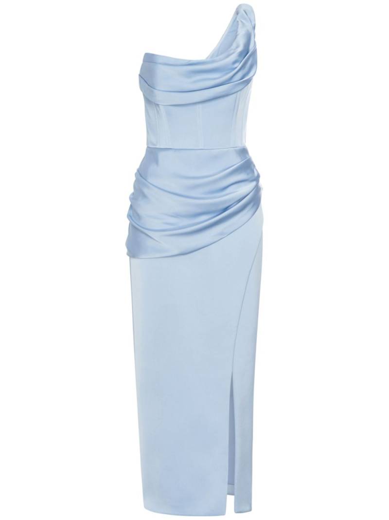 Rachel Gilbert Duke draped-detailed midi dress - Blue von Rachel Gilbert