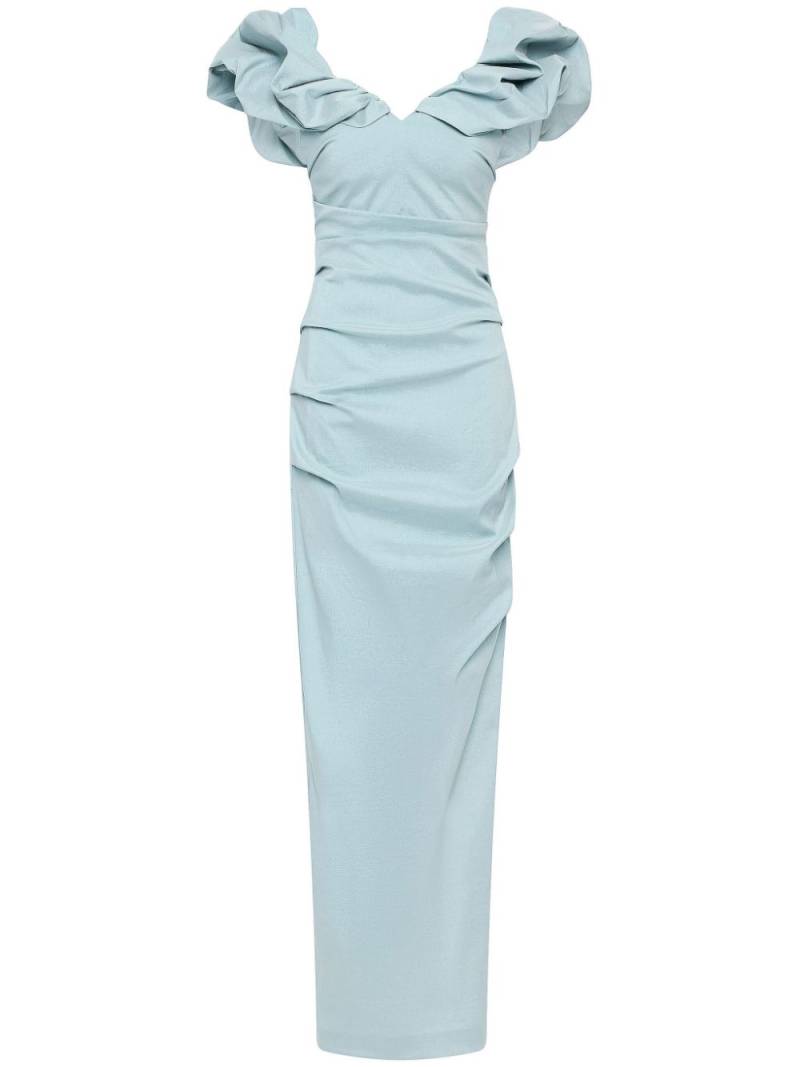 Rachel Gilbert Frey maxi dress - Blue von Rachel Gilbert