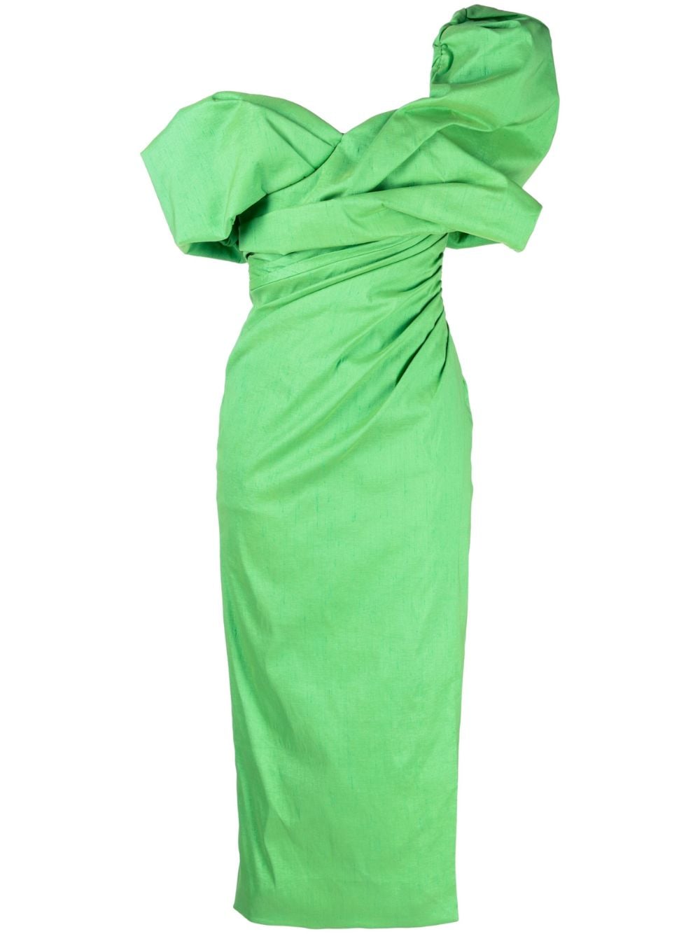 Rachel Gilbert Gia ruched midi dress - Green von Rachel Gilbert