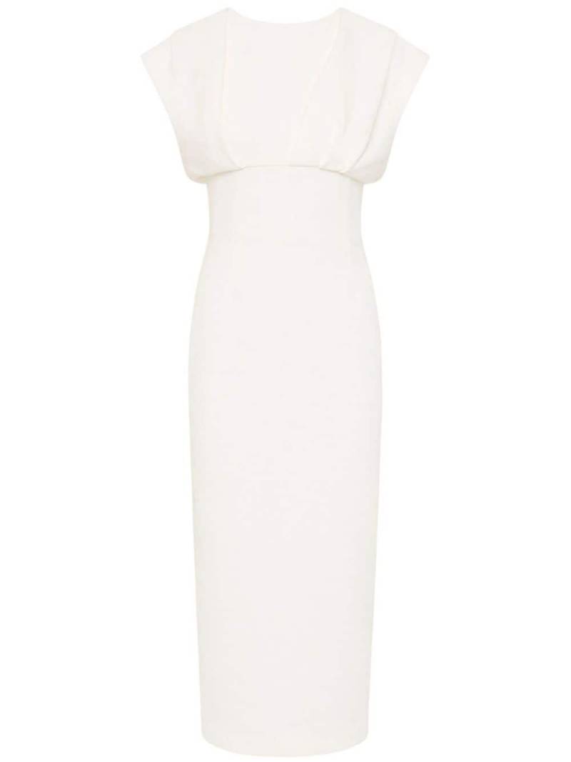 Rachel Gilbert Maggie draped-detailed midi dress - White von Rachel Gilbert