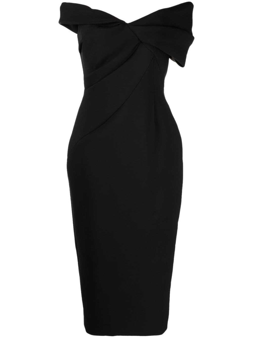 Rachel Gilbert Matteo drape-detail asymmetric dress - Black von Rachel Gilbert