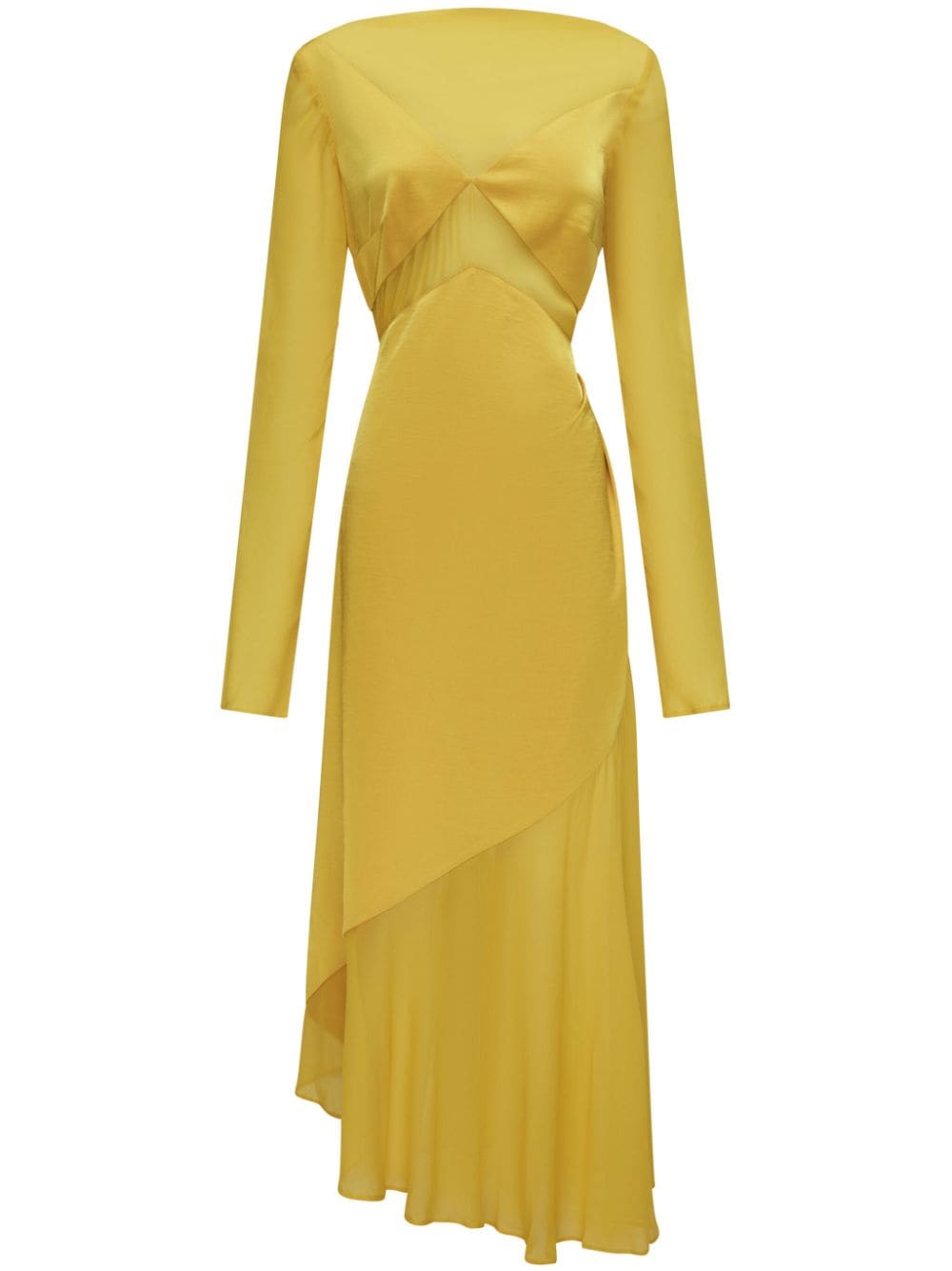 Rachel Gilbert Venus satin-finish asymmetric dress - Yellow von Rachel Gilbert