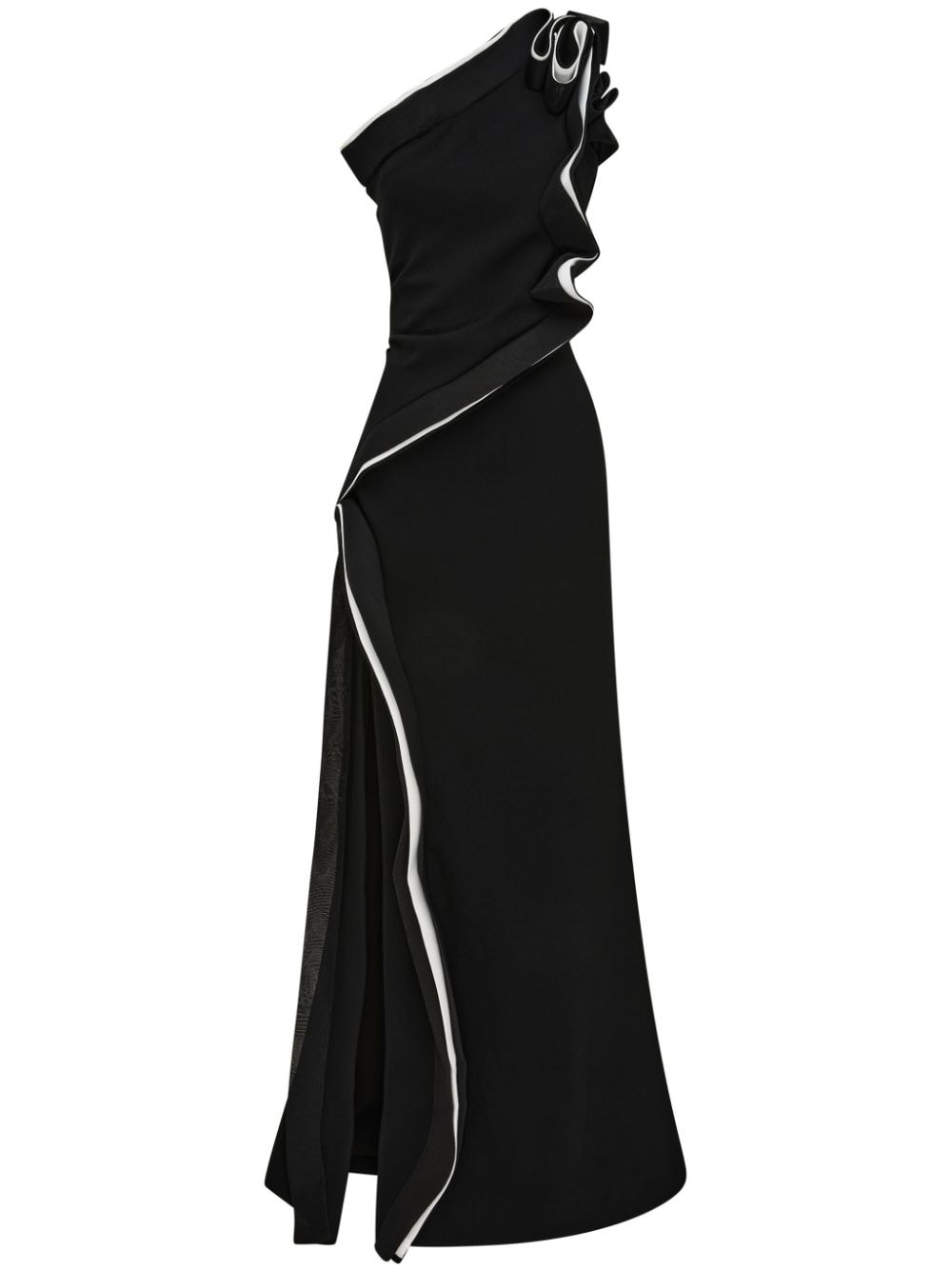 Rachel Gilbert Wilder ruffle-detail gown dress - Black von Rachel Gilbert