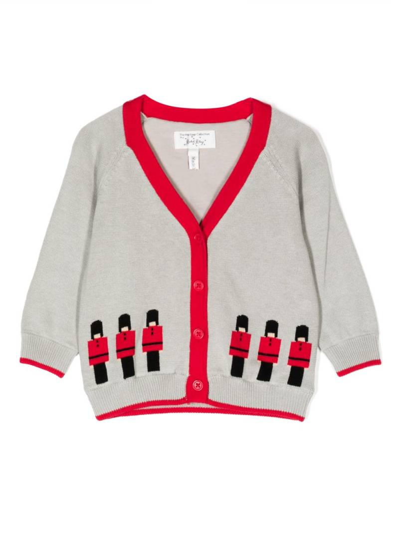 Rachel Riley intarsia-knit V-neck cardigan - Grey von Rachel Riley