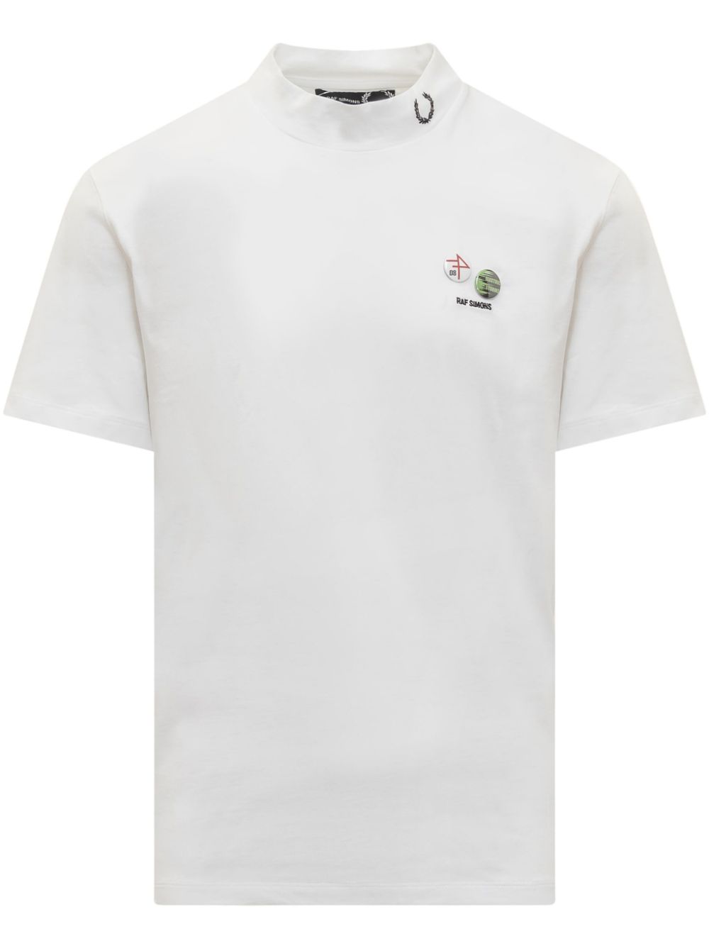 Raf Simons X Fred Perry pin-embellished T-shirt - White von Raf Simons X Fred Perry