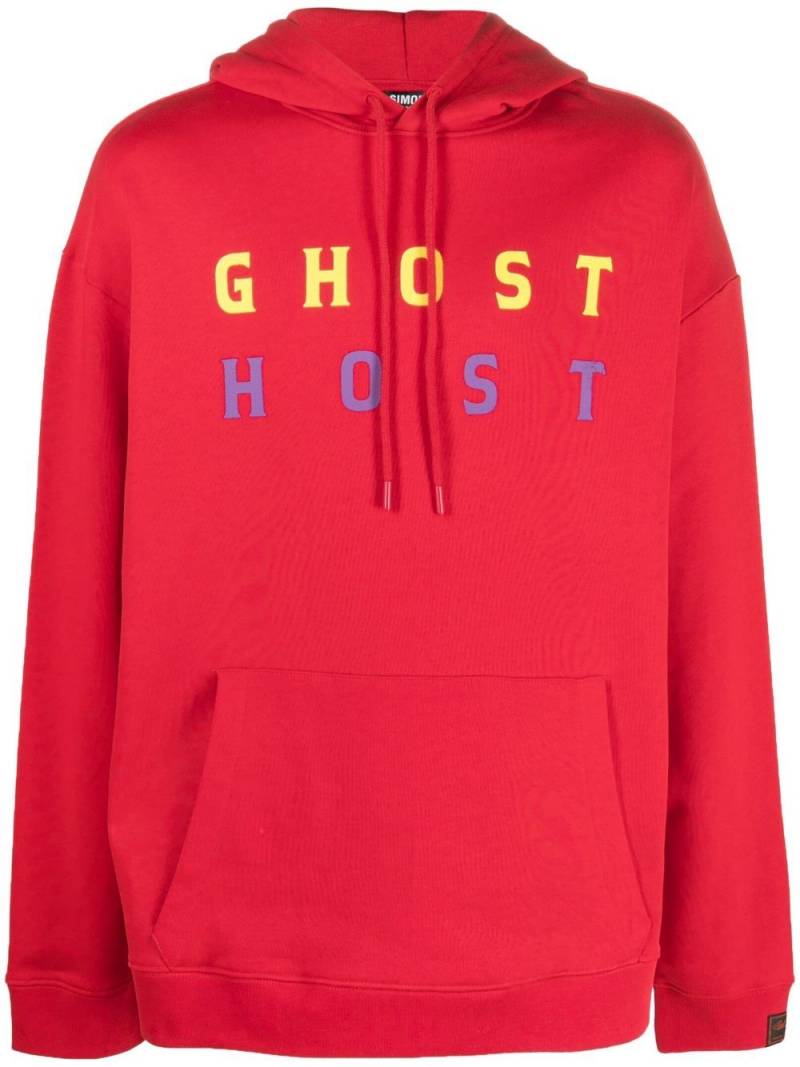 Raf Simons Ghost Host-print hoodie - Red von Raf Simons