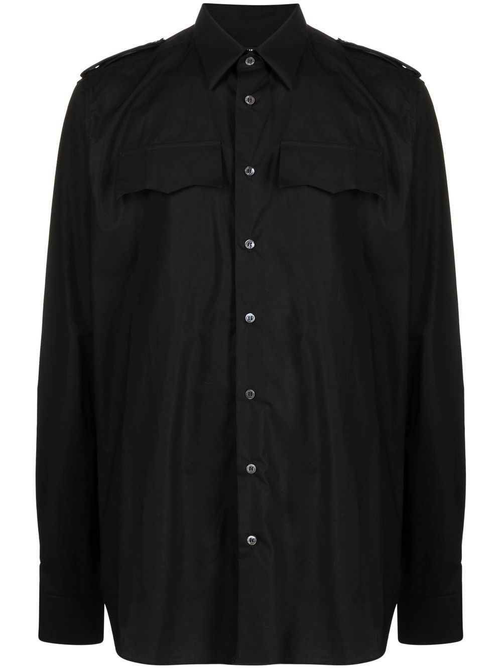 Raf Simons button-up cotton shirt - Black von Raf Simons