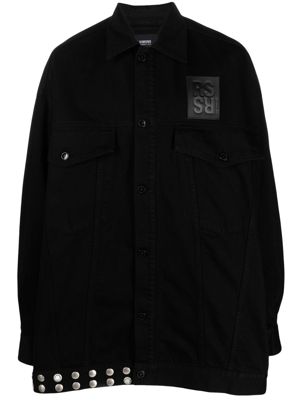 Raf Simons fringe-detail denim jacket - Black von Raf Simons