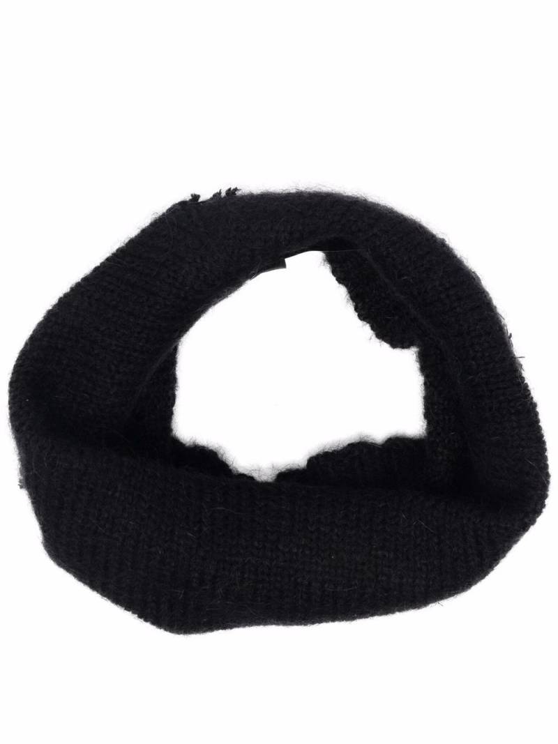 Raf Simons knitted snood-scarf - Black von Raf Simons