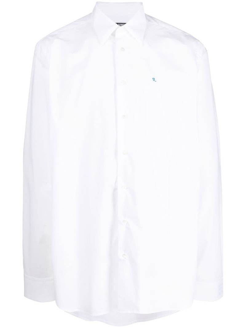 Raf Simons logo-embroidered shirt - White von Raf Simons