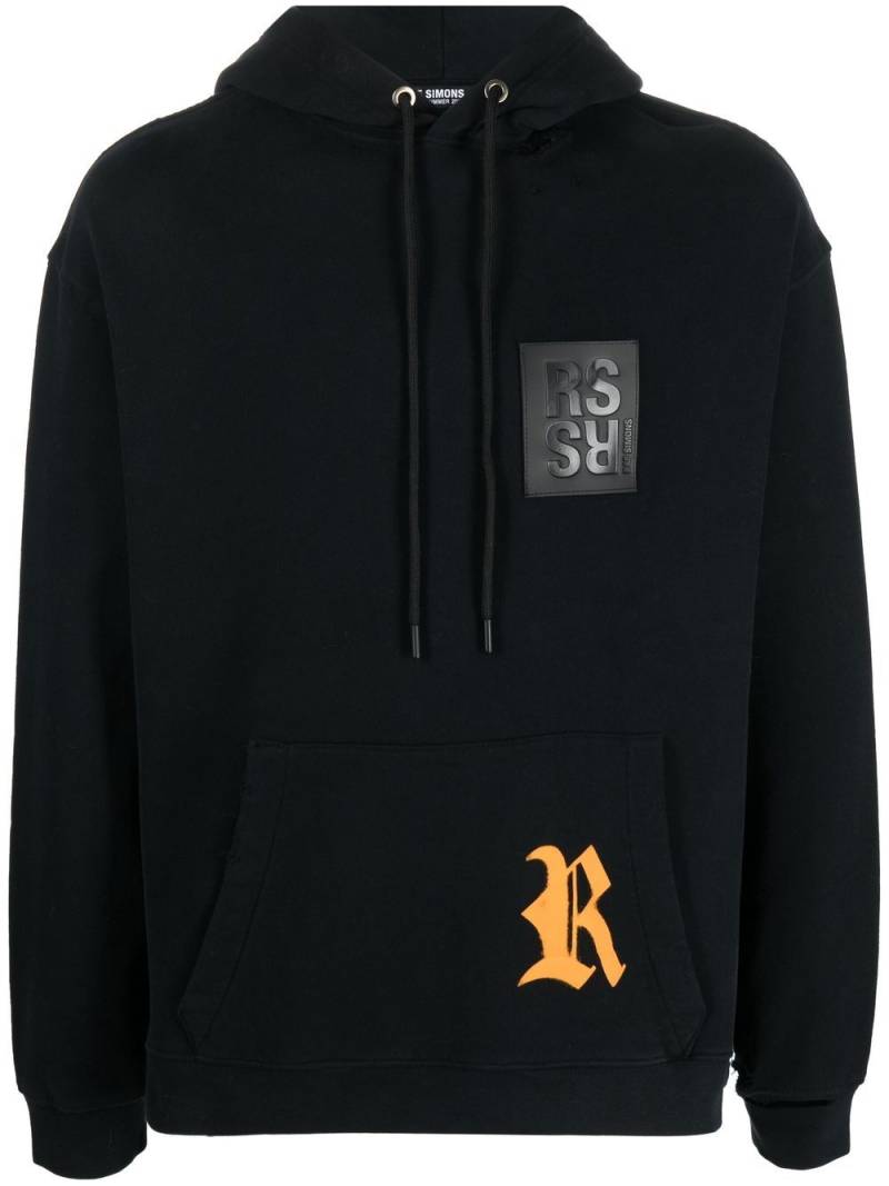 Raf Simons logo patch hoodie - Black von Raf Simons