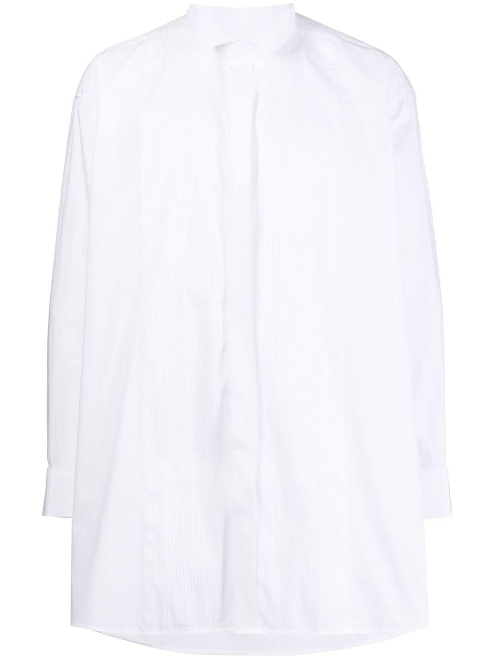 Raf Simons logo-patch button-up shirt - White von Raf Simons