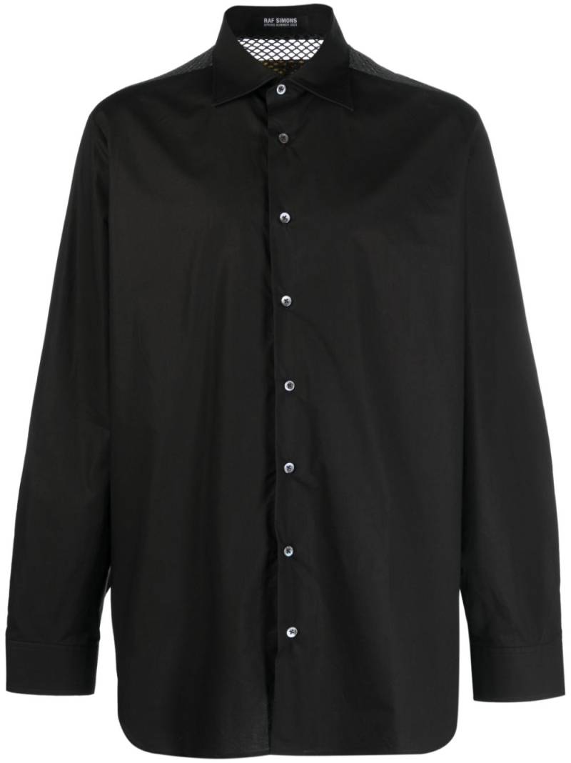 Raf Simons logo-patch long-sleeve shirt - Black von Raf Simons