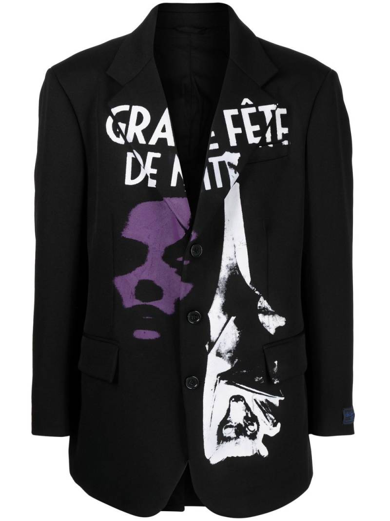 Raf Simons Grand Fête single-breasted blazer - Black von Raf Simons