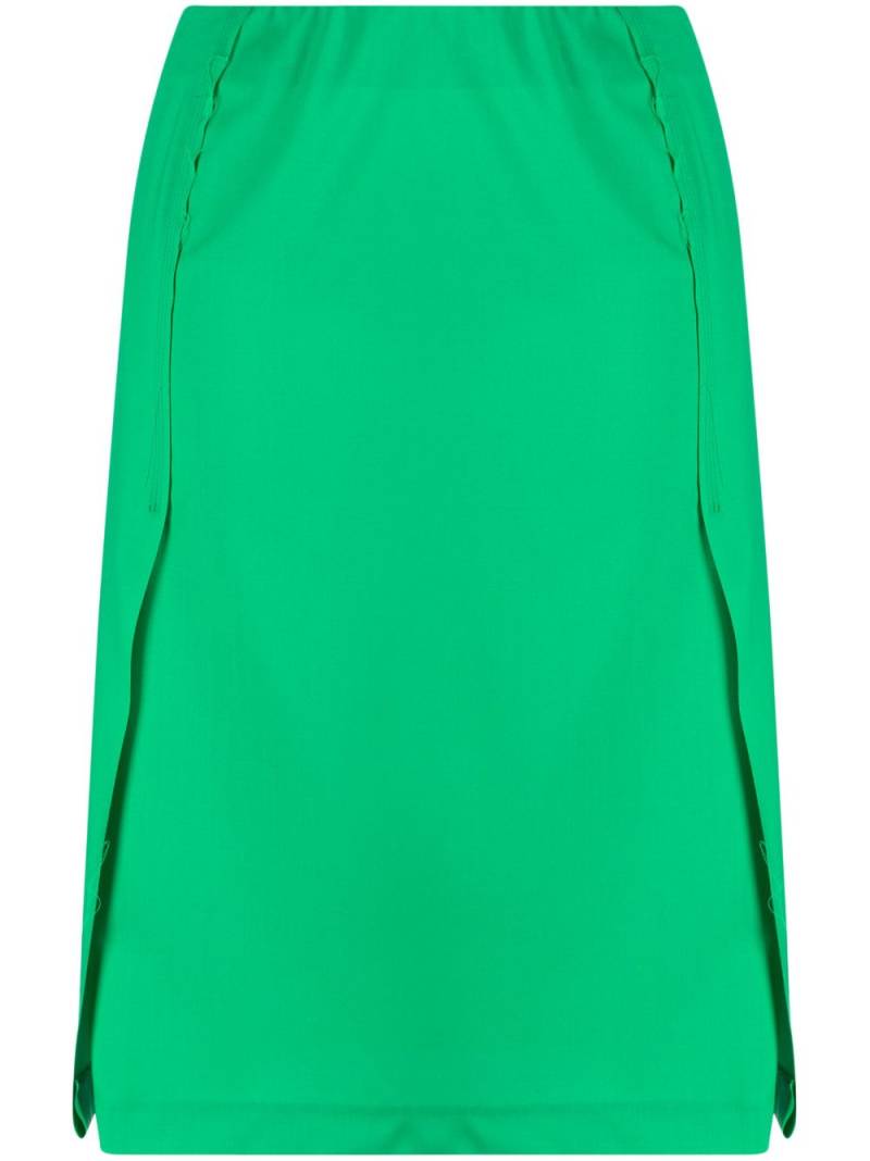 Raf Simons pleated-panel midi skirt - Green von Raf Simons