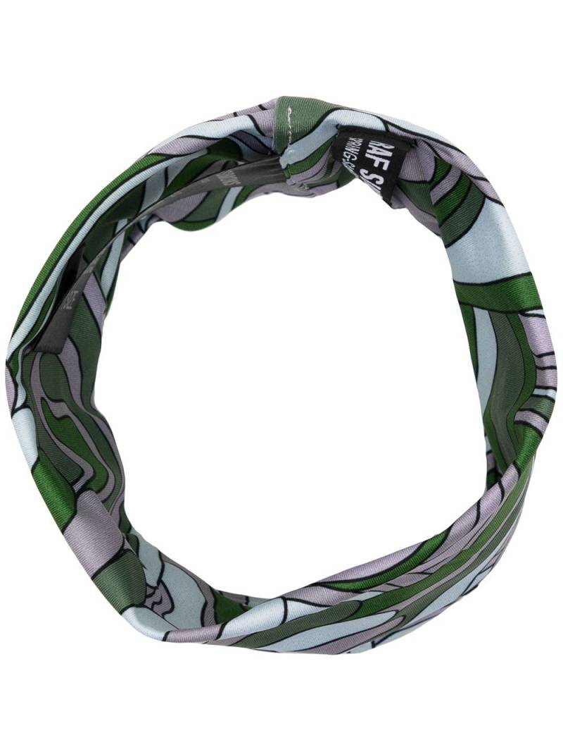 Raf Simons printed funnel neck scarf - Green von Raf Simons