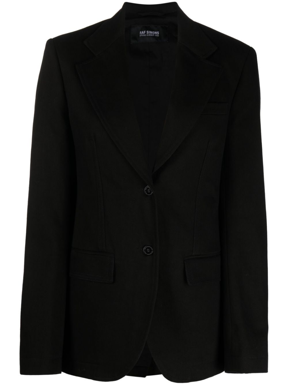 Raf Simons single-breasted coat - Black von Raf Simons