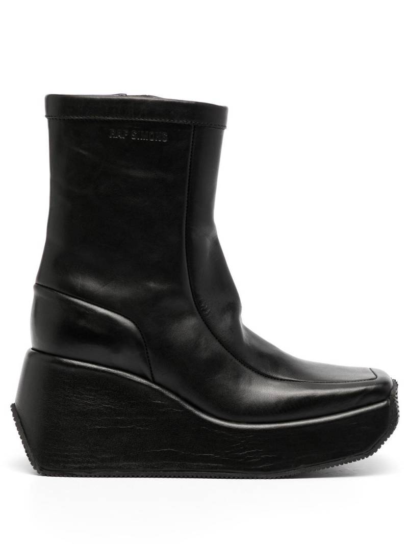 Raf Simons square-toe wedge boots - Black von Raf Simons