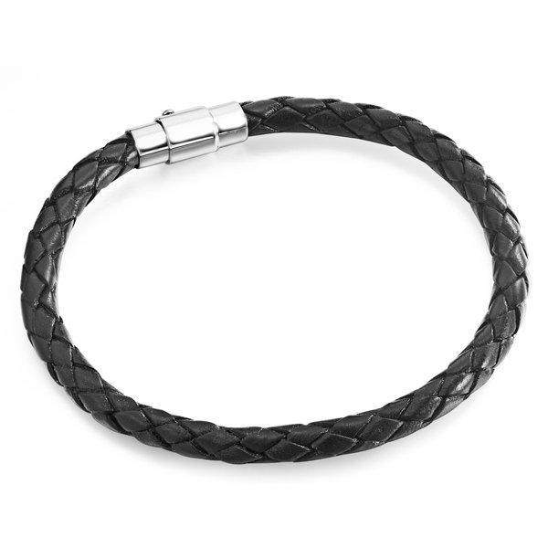 Leder-armband Damen Schwarz 21cm von Rafaela Donata