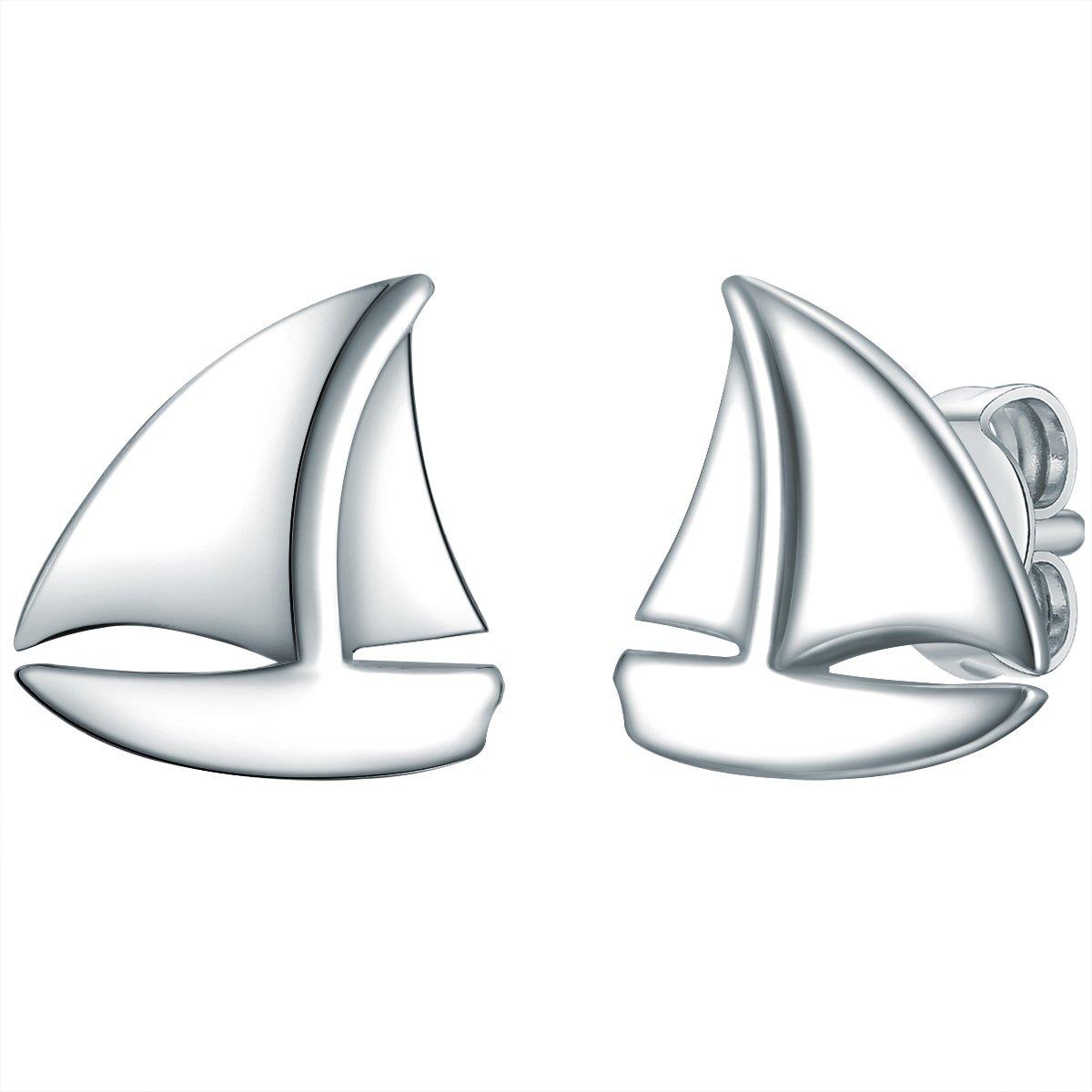 Ohrstecker Segelboot Damen Silber 11mm von Rafaela Donata