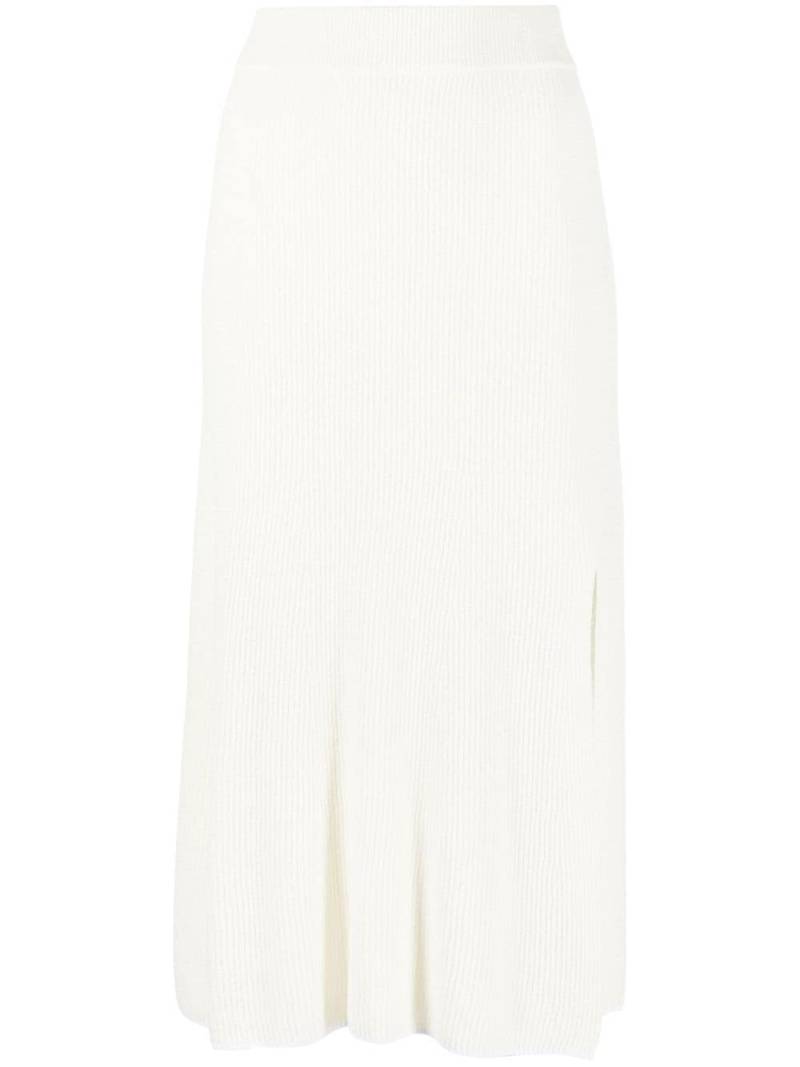 rag & bone Soleil ribbed-knit midi skirt - White von rag & bone