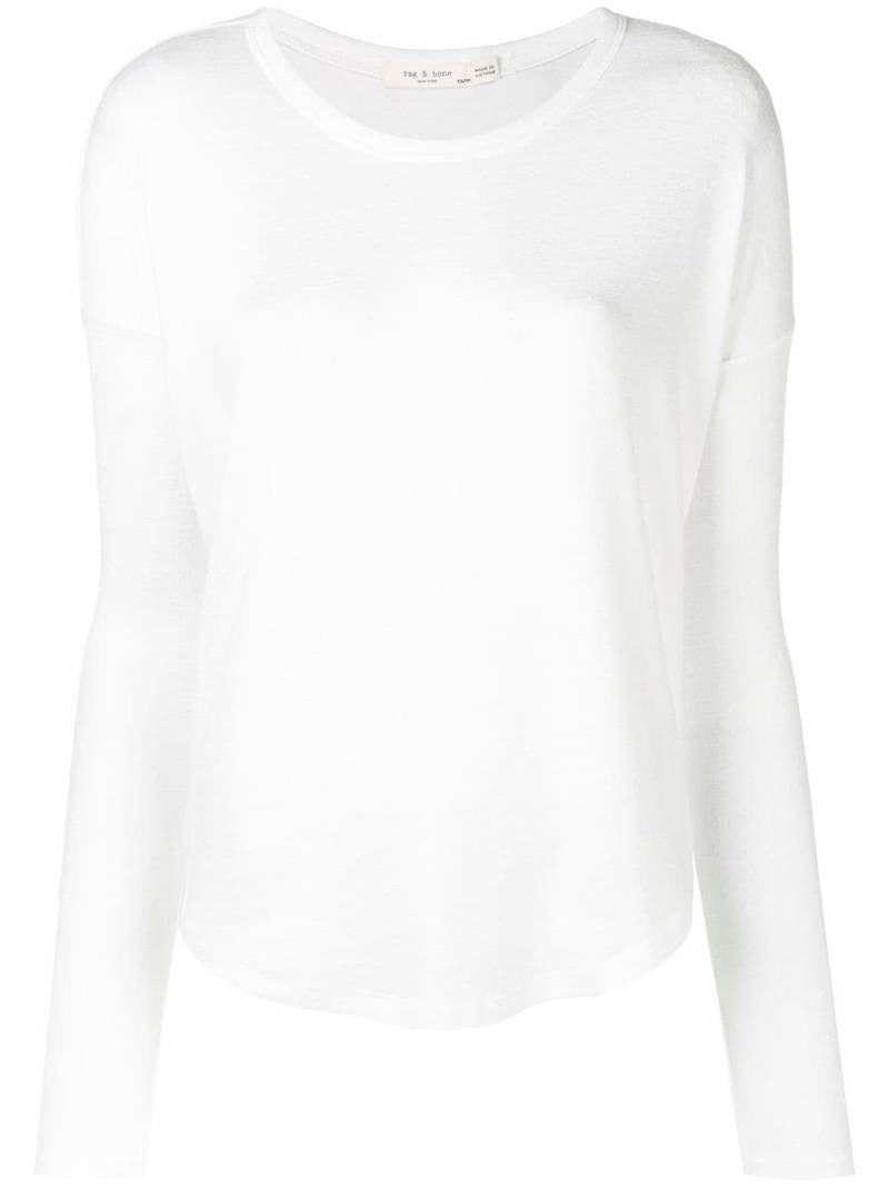 rag & bone basic longsleeved T-shirt - White von rag & bone