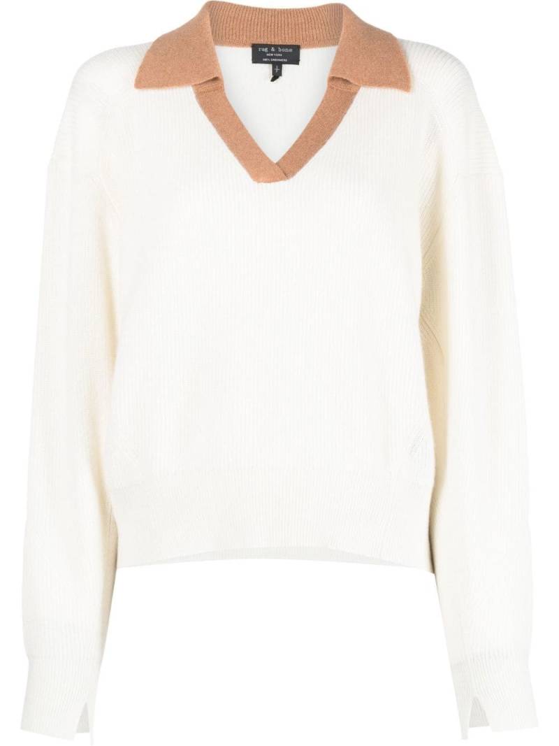 rag & bone collared cashmere jumper - White von rag & bone