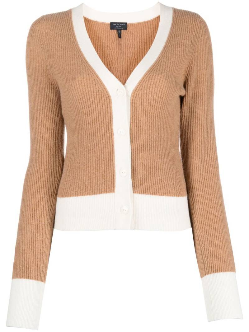 rag & bone ribbed cashmere cardigan - Brown von rag & bone