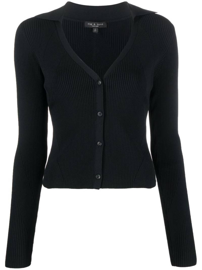 rag & bone ribbed knitted cardigan - Black von rag & bone