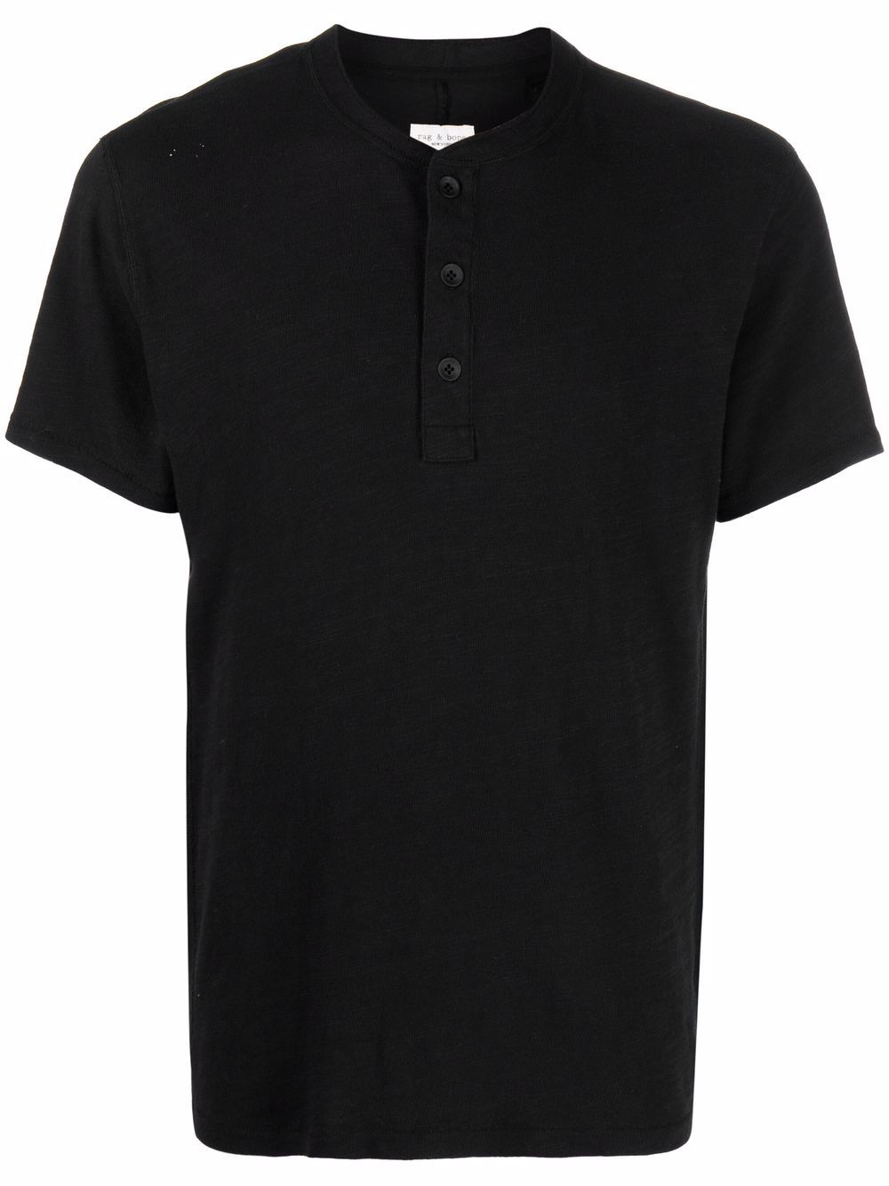 rag & bone short-sleeve henley T-shirt - Black von rag & bone