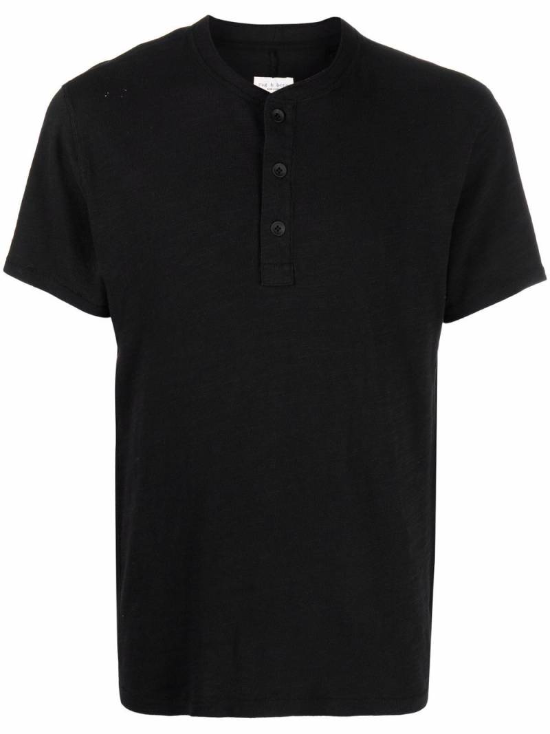 rag & bone short-sleeve henley T-shirt - Black von rag & bone