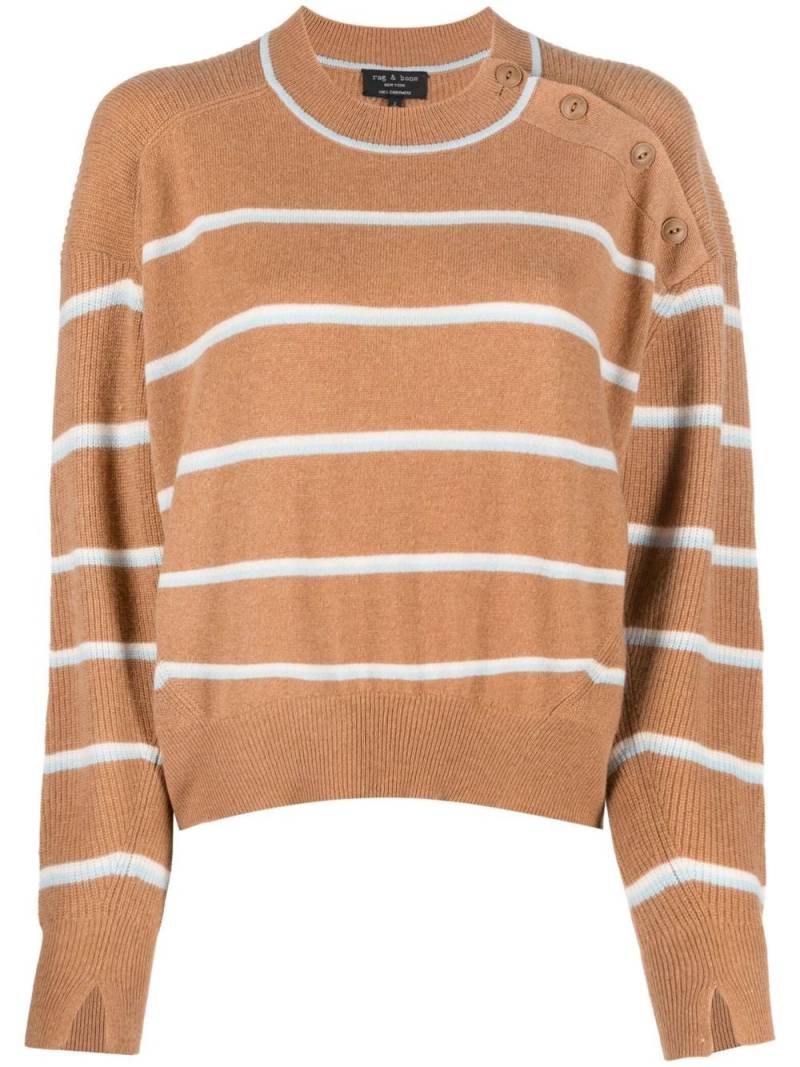 rag & bone striped cashmere jumper - Brown von rag & bone