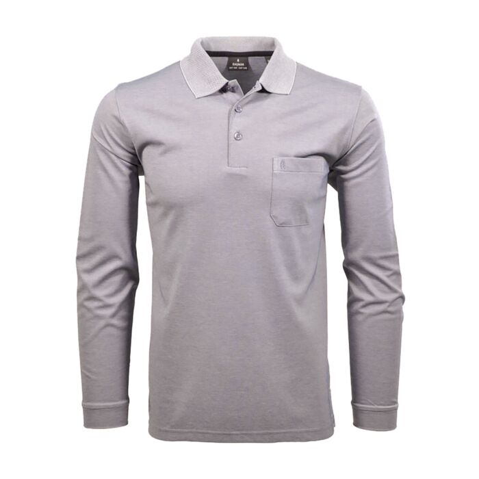 Ragman Herren-Poloshirt langarm uni von Ragman