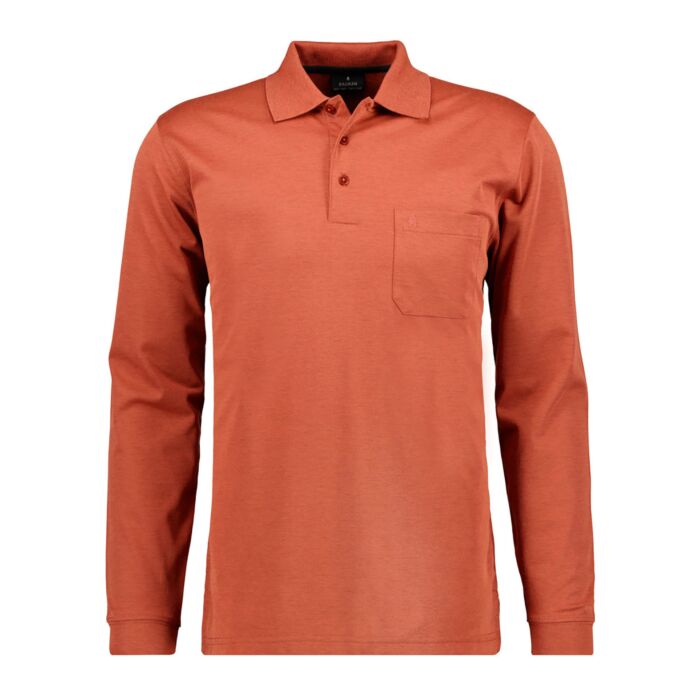 Ragman Herren-Poloshirt langarm uni von Ragman