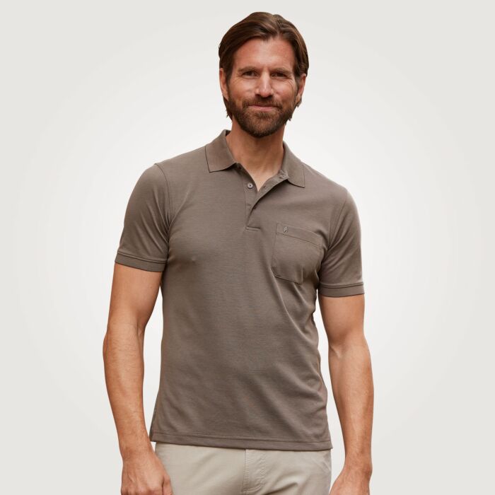 Ragman Poloshirt, braun von Ragman