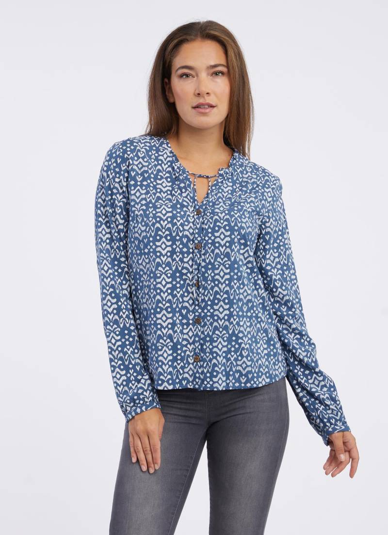 Ragwear Blusenshirt »IONE PRINT«, mit Bindeband am Ausschnitt und Knopfleiste von Ragwear