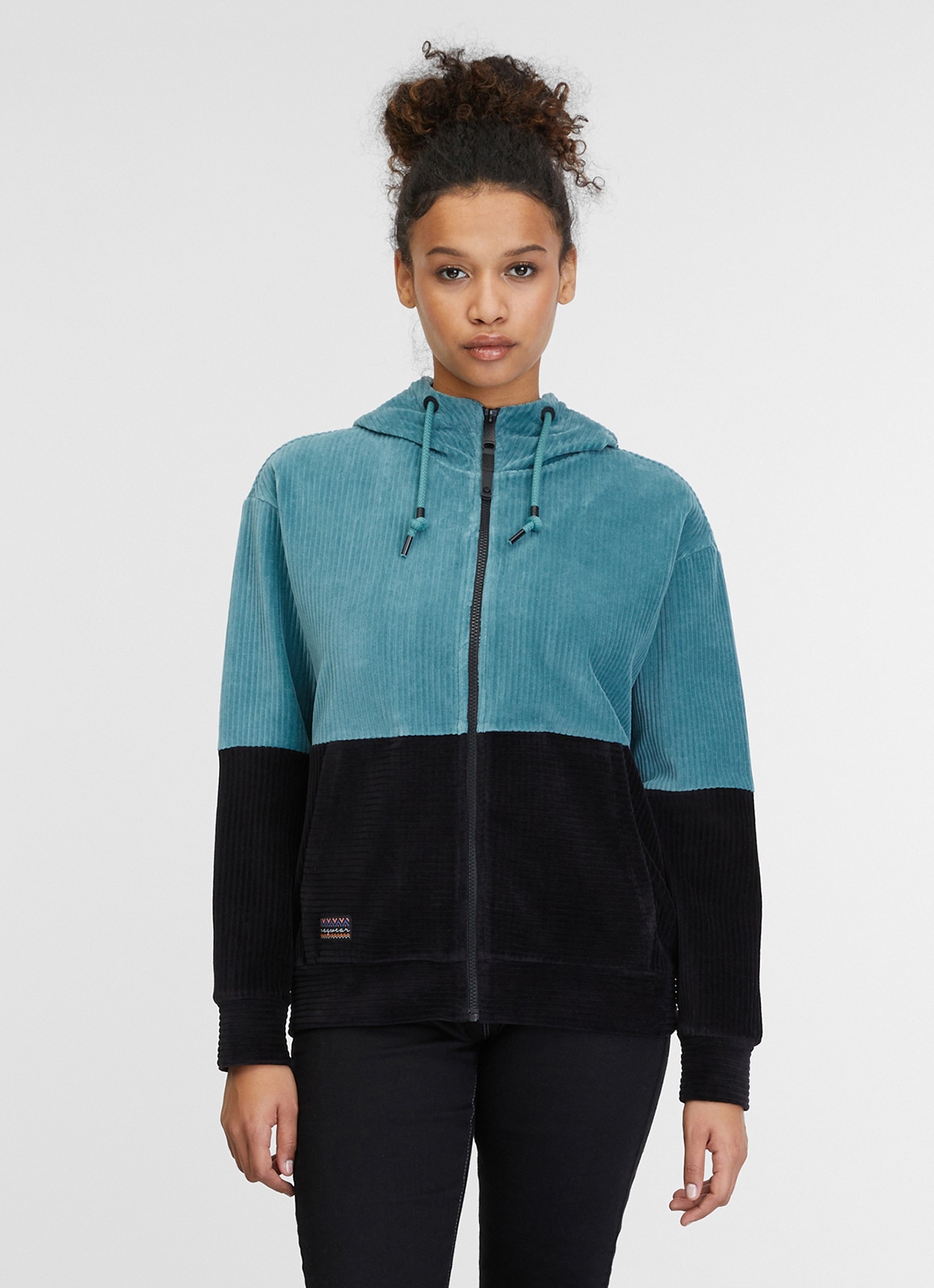 Ragwear Kapuzensweatjacke »COLBIE BLOCK ZIP«, in Cord Optik und Colorblock von Ragwear