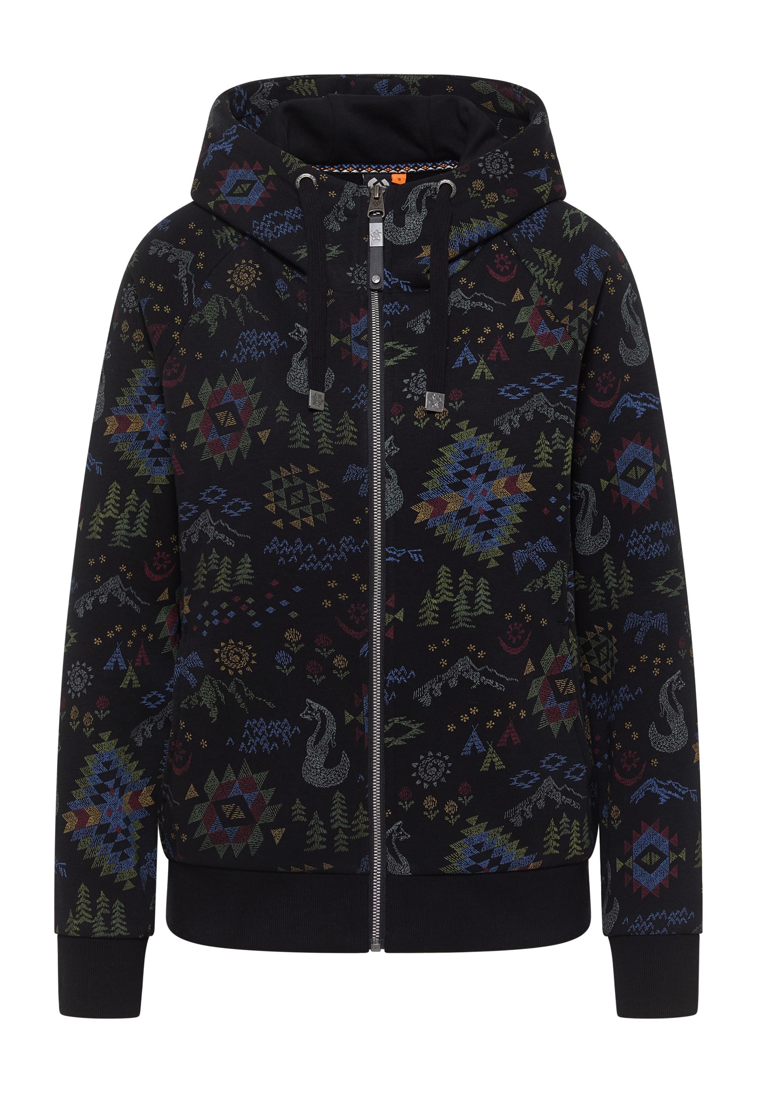 Ragwear Kapuzensweatjacke »FLLAWIA«, mit Allover Azteken Muster von Ragwear