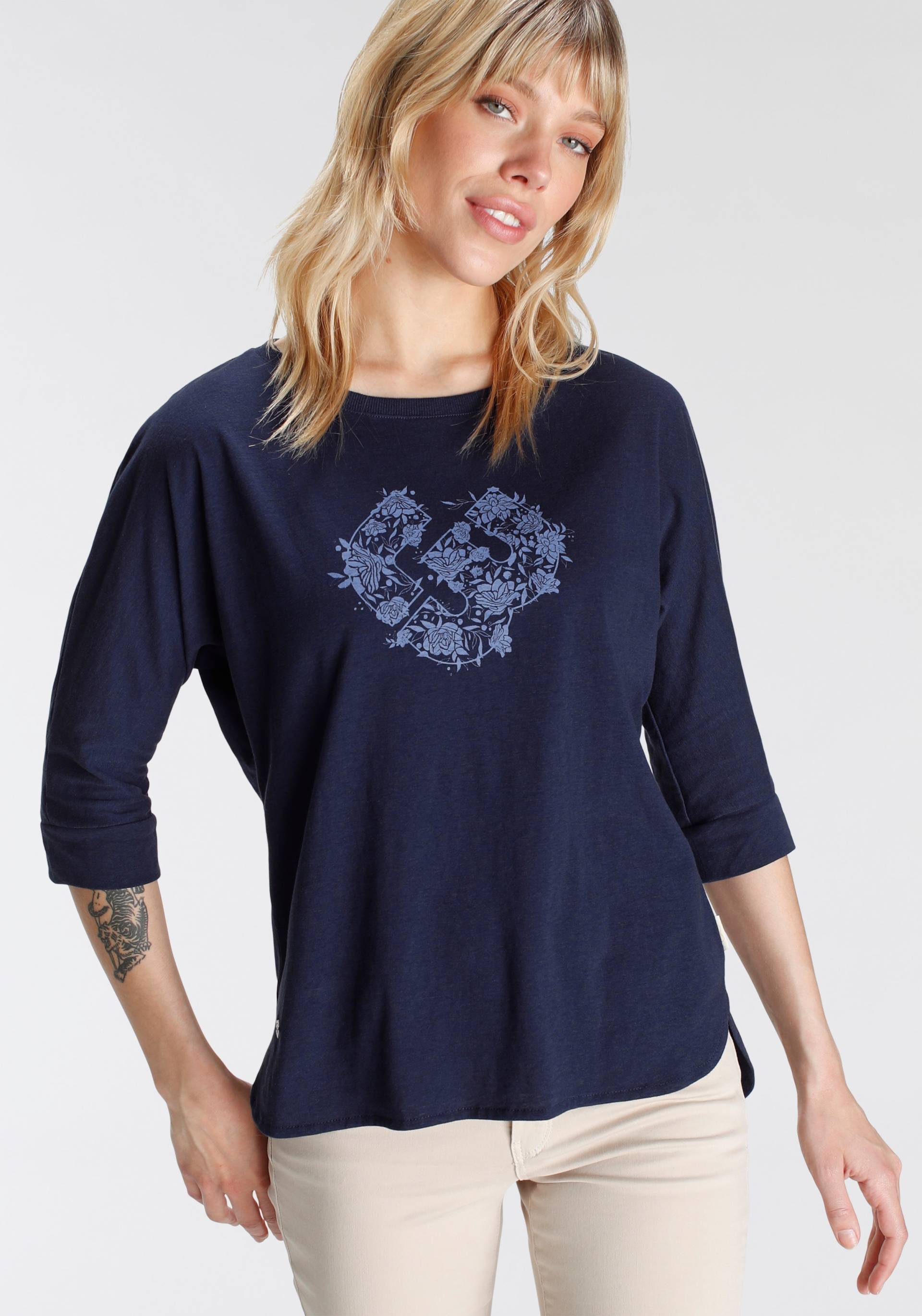 Ragwear Langarmshirt »RAG Longsleeve SHIMONA O PRINTED«, mit Frontdruck und Zierknopf, hinten länger geschnitten Ragwear Langarmshirt »RAG Longsleeve SHIMONA O PRINTED«, mit Frontdruck und Zierknopf, hinten länger geschnitten von Ragwear