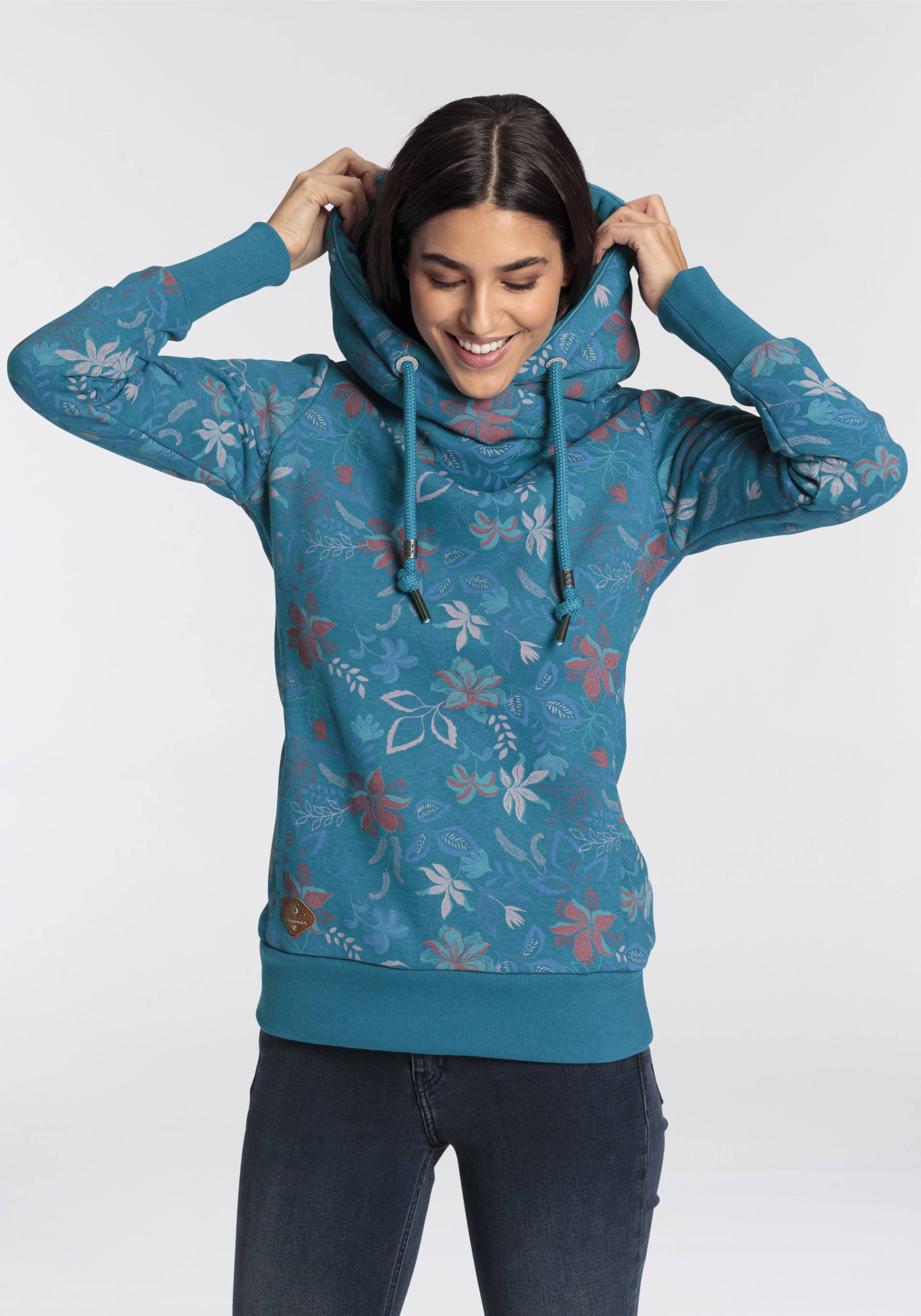 Ragwear Sweater »GRIPY FLOWERS O«, Hoodie mit floralem All Over-Druck von Ragwear