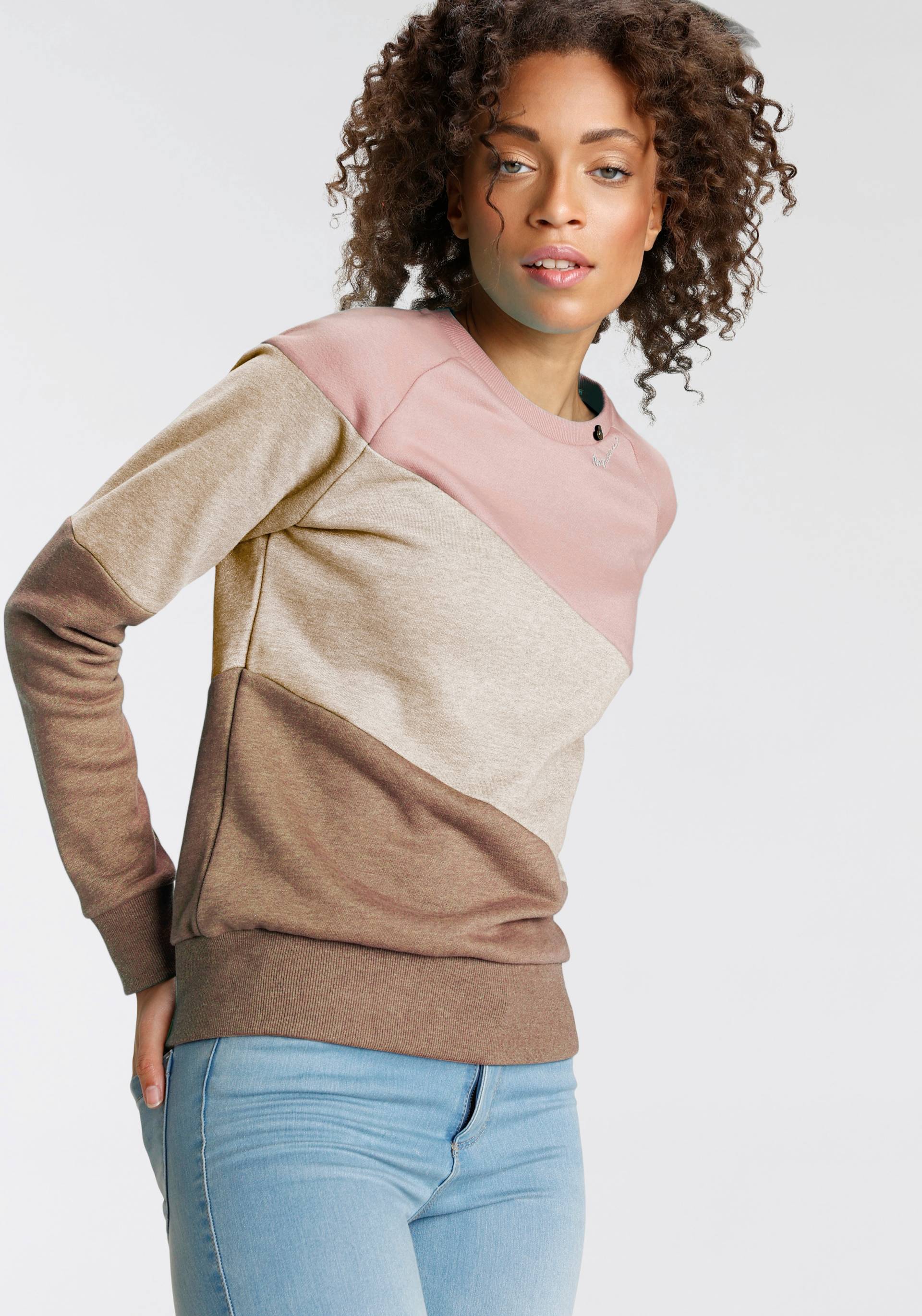 Ragwear Sweater »JOHANKA BLOCK«, Crew Neck im Color-Blocking Design von Ragwear