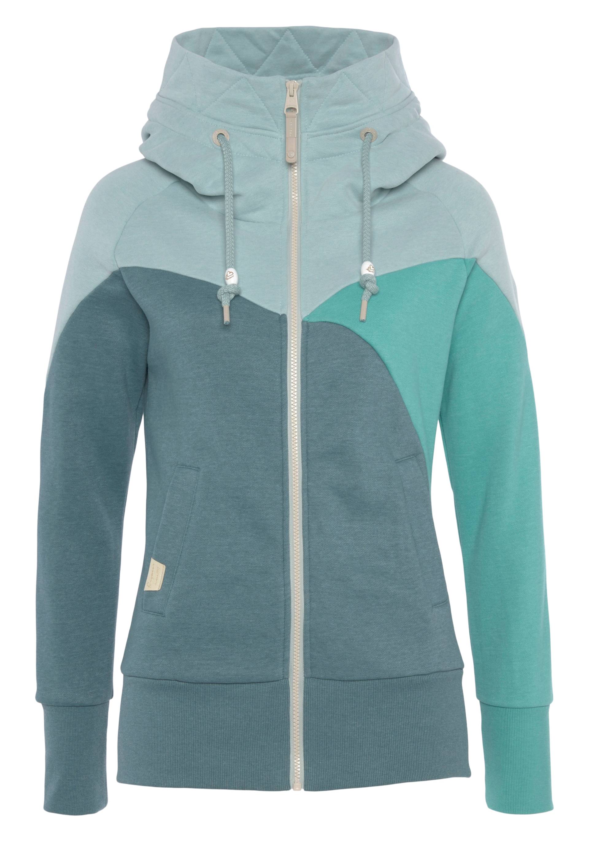 Ragwear Kapuzensweatjacke »Sweatshirt CHELLI ZIP«, hochschliessender Kragen mit Kapuze und Kordelzug von Ragwear