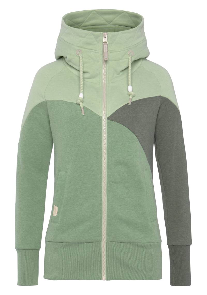 Ragwear Kapuzensweatjacke »Sweatshirt CHELLI ZIP«, hochschliessender Kragen mit Kapuze und Kordelzug von Ragwear