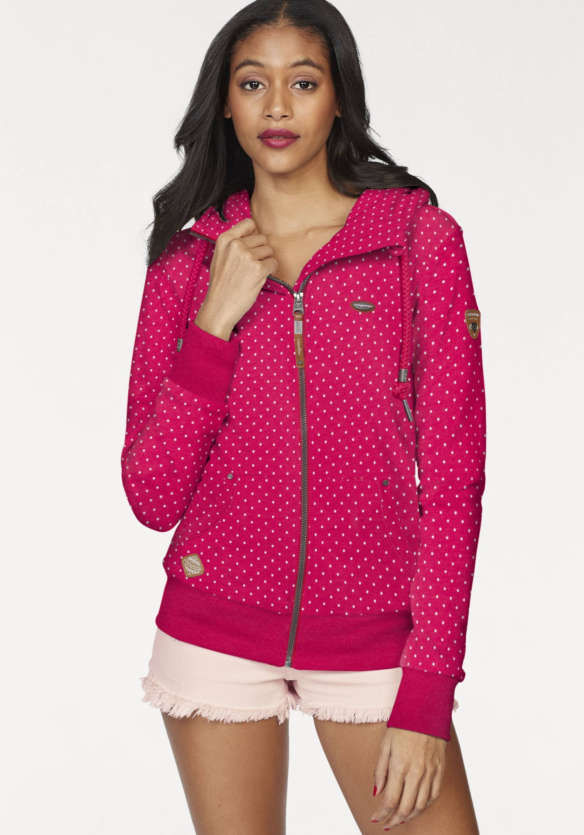 Ragwear Sweatjacke »NESKA DOTS O ZIP«, im Allover-Dots Print Design von Ragwear