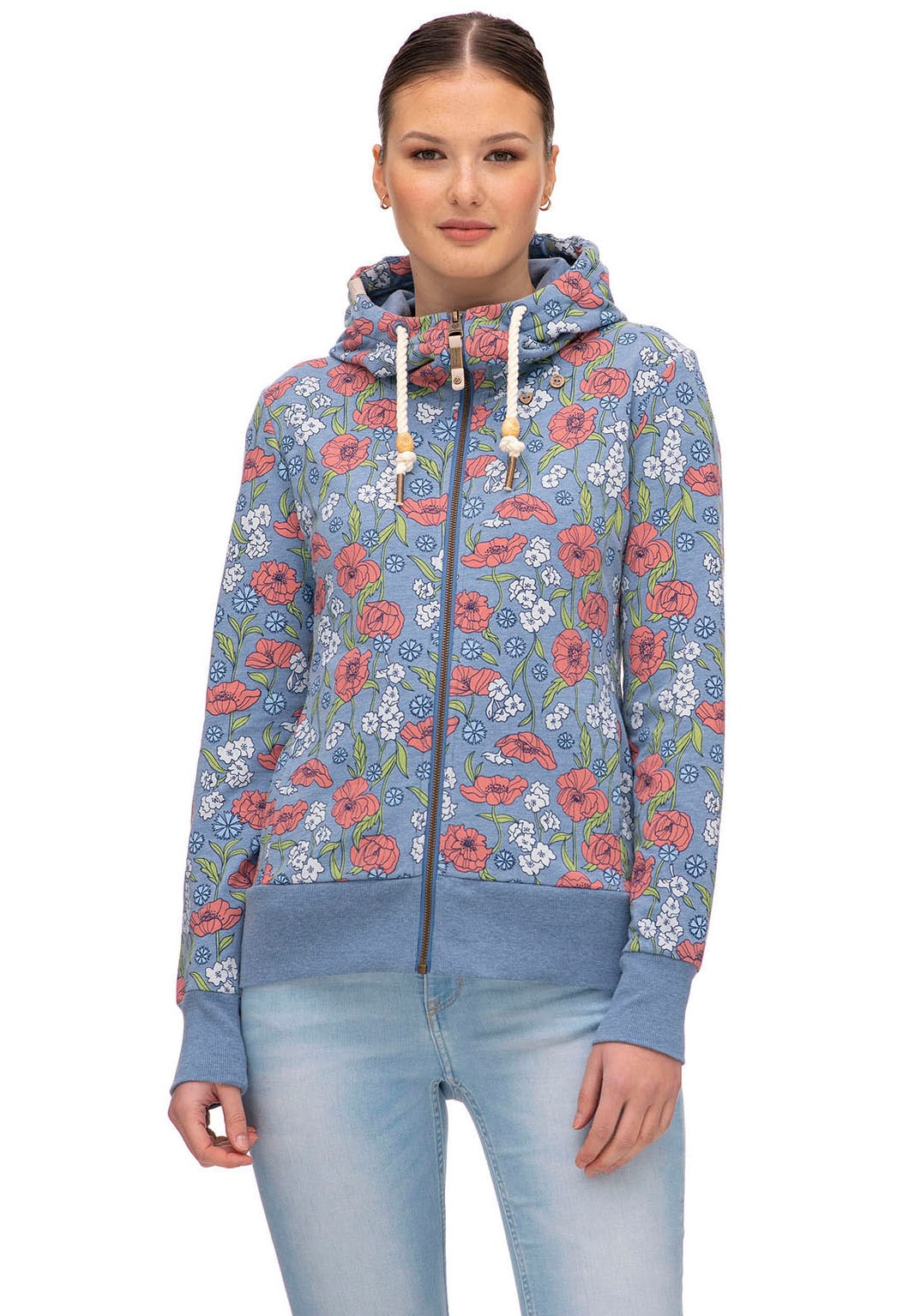 Ragwear Sweatjacke »PAYA PRINT«, im floralem Muster von Ragwear